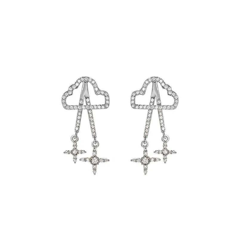 Ørering - #IcyClouds - Sterling forsølvet med klare zirkoner - sæt eller enkeltvis sold by Dropps by Szhirley