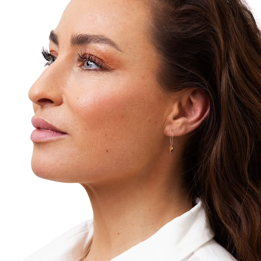 Sikkerhedsnål ørering med hjertelås - #Fullhearted - 18 karat guldbelagt Sterling sølv sold by Dropps by Szhirley product image thumbnail 4