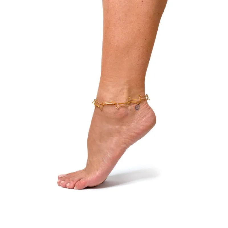 Hunde kødbens ankelkæde - #FunnyBone - 18 Karat Forgyldning sold by Dropps by Szhirley