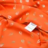 Kimono i blodappelsin farve #Breeze med fjerprint i guld - OneSize sold by Dropps by Szhirley