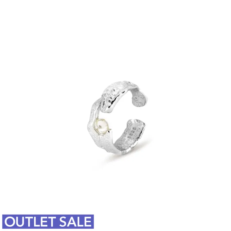 #FoilyStoned fingerring / Cuff - onesize - regulerbar størrelse - Sterling sølv - OUTLET sold by Dropps by Szhirley