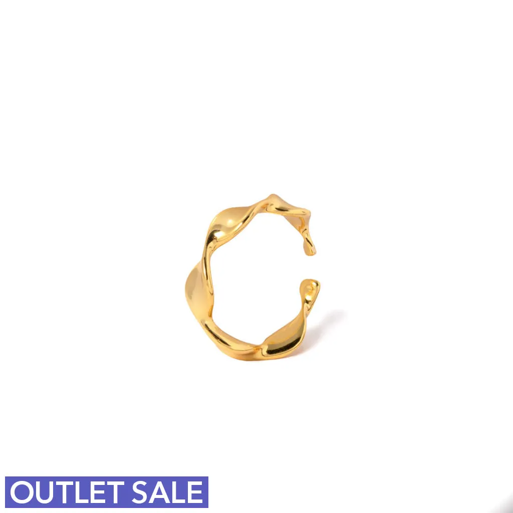 #Curly fingerring / Cuff - onesize - regulerbar størrelse - 18 karat forgyldt Sterling sølv - OUTLET sold by Dropps by Szhirley