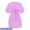 Lilla Kimono #Breeze med fjerprint i guld - One Size - OUTLET sold by Dropps by Szhirley