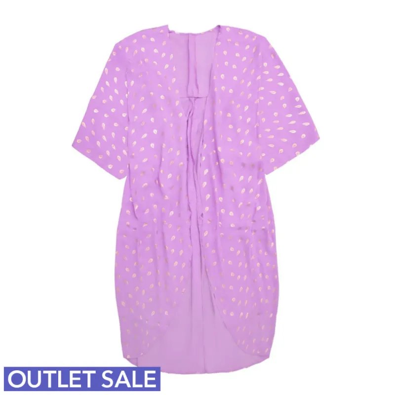 Lilla Kimono #Breeze med fjerprint i guld - One Size - OUTLET sold by Dropps by Szhirley