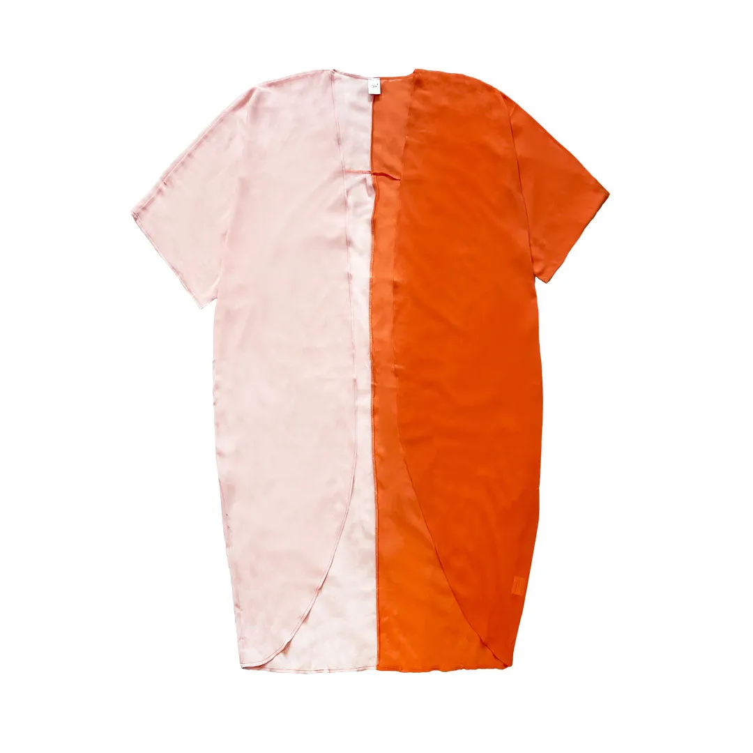 Tofarvet kimono i abrikos og pudder #Breeze - One Size sold by Dropps by Szhirley product image thumbnail 3