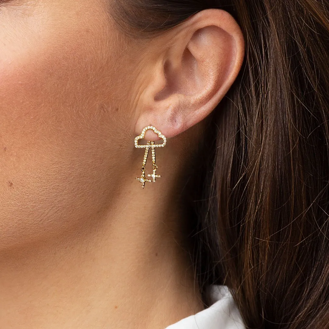 Ørering - #IcyClouds - 18 Karat forgyldning med klare zirkoner - sæt eller enkeltvis sold by Dropps by Szhirley product image thumbnail 2