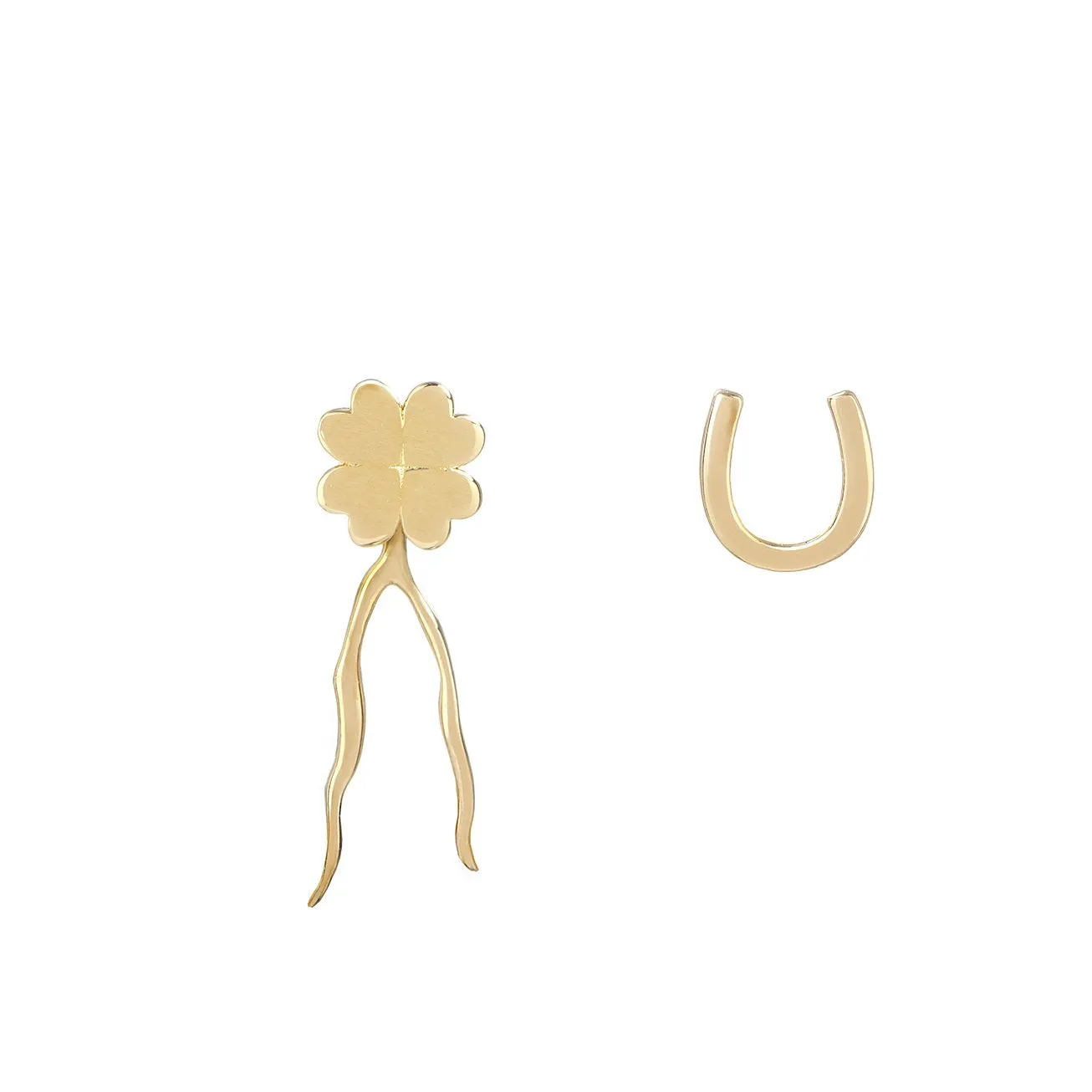 Øreringesæt - #LuckO'clock - 18 karat Guldbelagt Sterling sølv - 2. SORTERING sold by Dropps by Szhirley