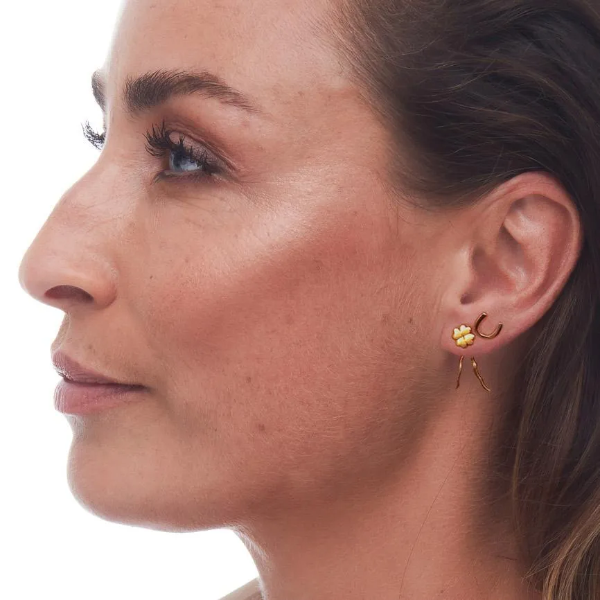 Øreringesæt - #LuckO'clock - 18 karat Guldbelagt Sterling sølv - 2. SORTERING sold by Dropps by Szhirley product image thumbnail 3