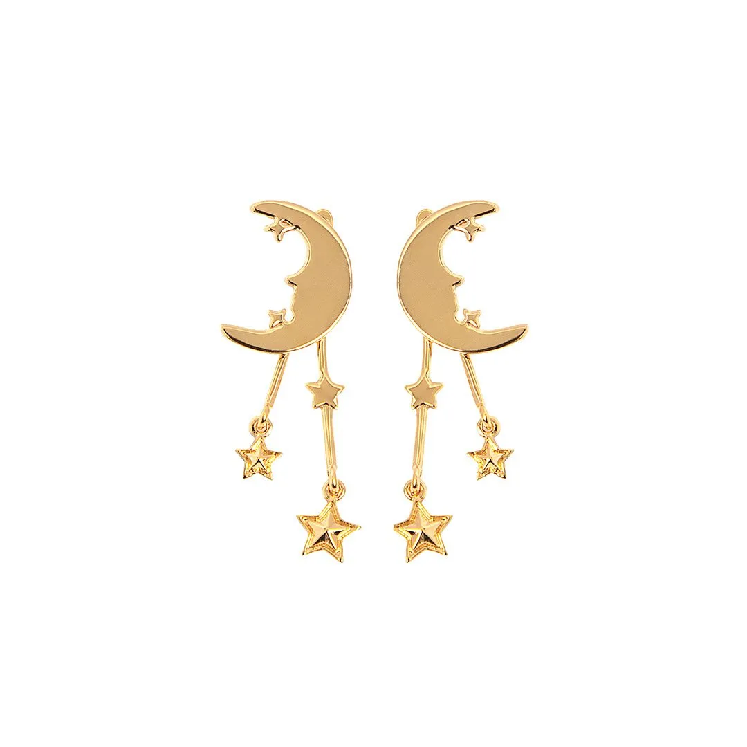 Øreringesæt - #ToTheMoonAndBack - 18 karat forgyldning - SPAR 51 KR. sold by Dropps by Szhirley