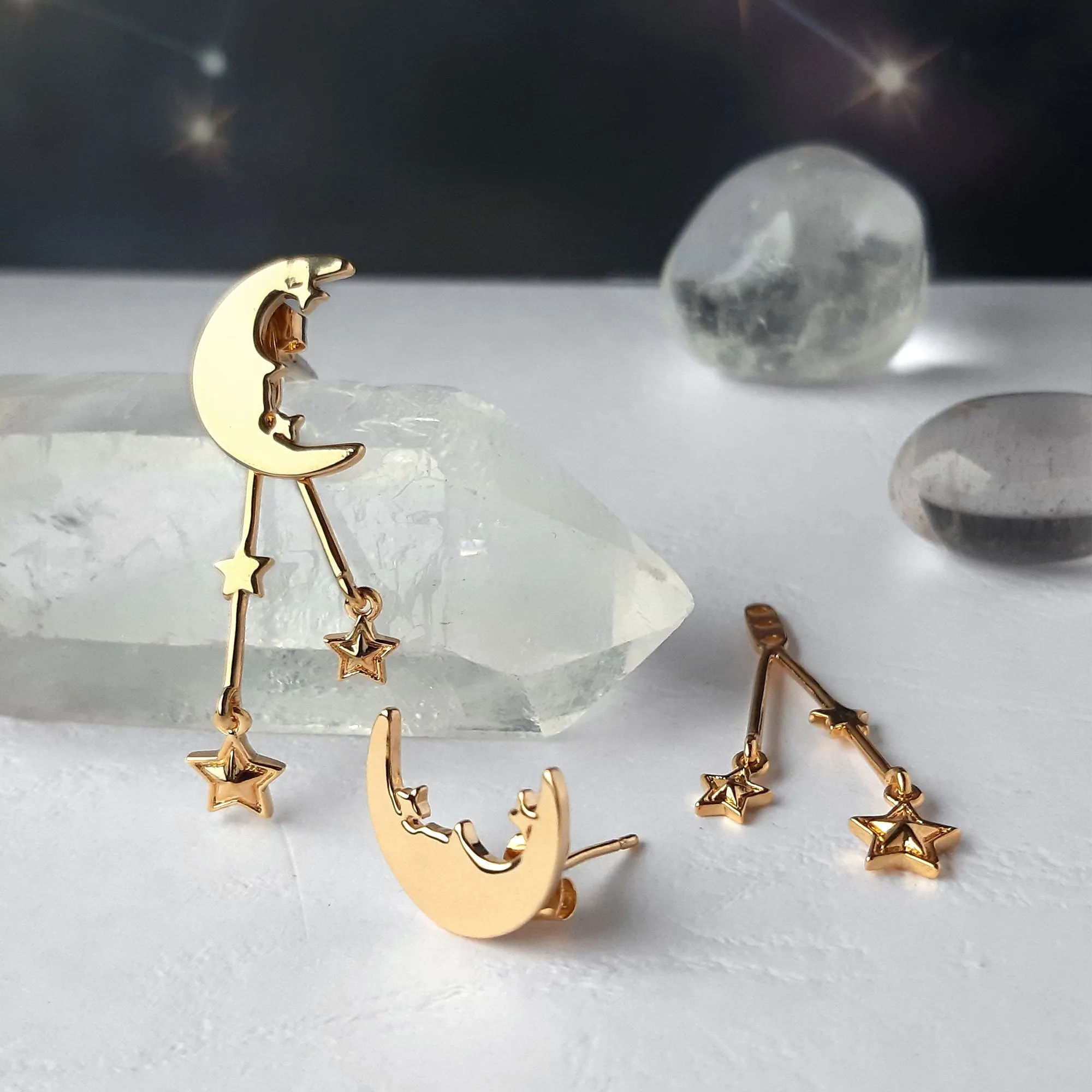 Øreringesæt - #ToTheMoonAndBack - 18 karat forgyldning - SPAR 51 KR. sold by Dropps by Szhirley product image thumbnail 3