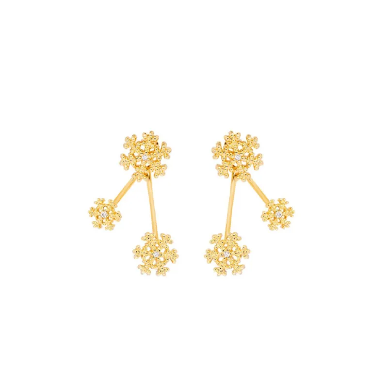 Øreringesæt - #SnowyDropps - 18 karat forgyldning med zirkoner - TILBAGE PÅ LAGER sold by Dropps by Szhirley