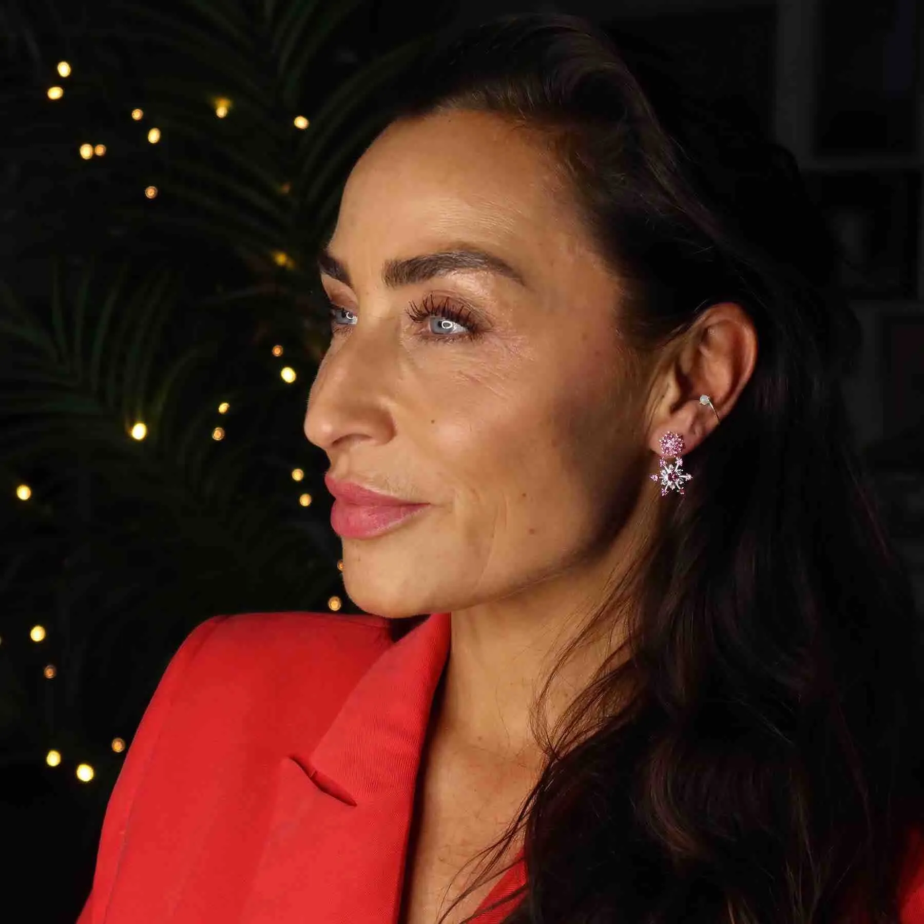 #IcyFlakes Purple Øreringe - Sterling forsølvet med lilla zirkoner sold by Dropps by Szhirley product image thumbnail 4