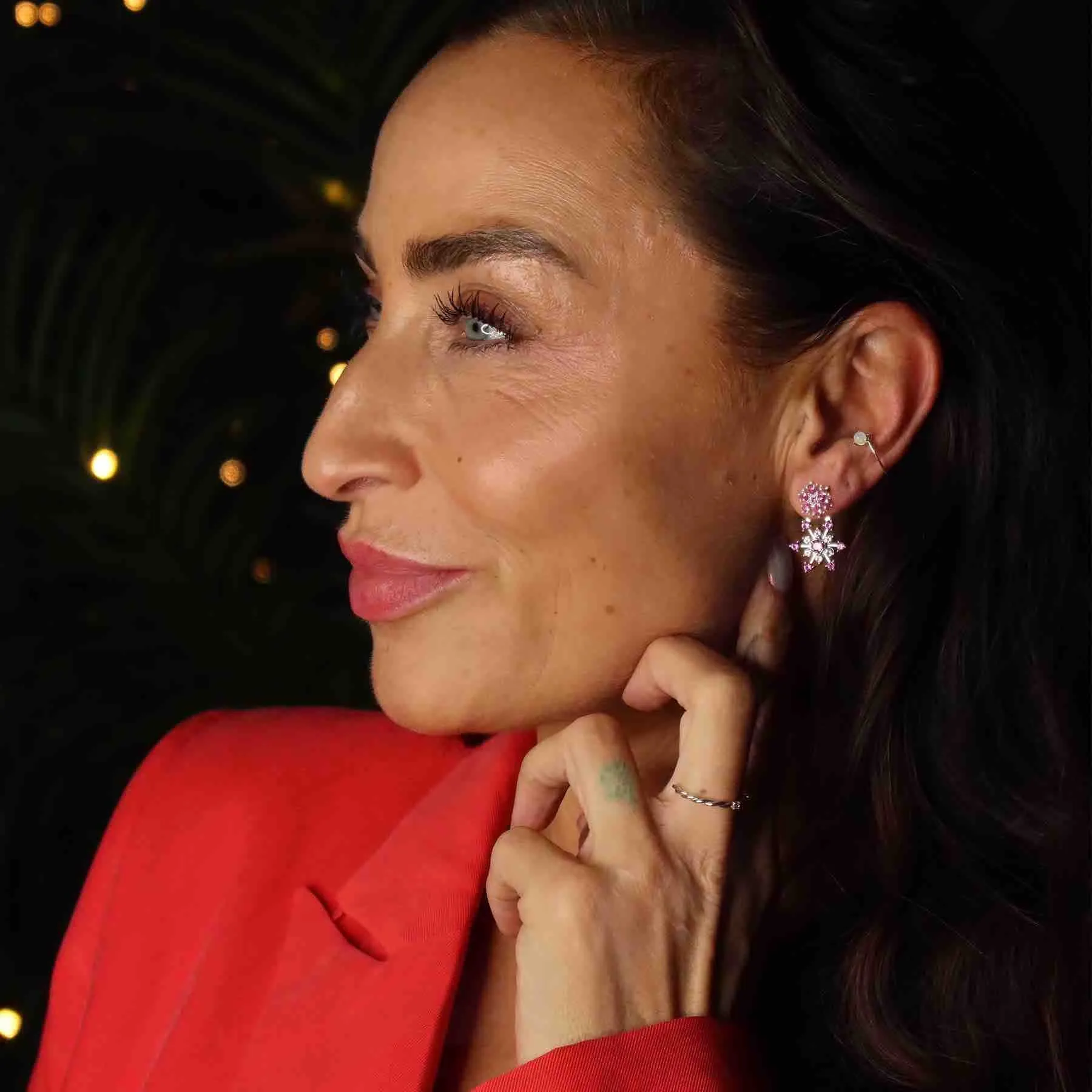 #IcyFlakes Purple Øreringe - Sterling forsølvet med lilla zirkoner sold by Dropps by Szhirley product image thumbnail 2