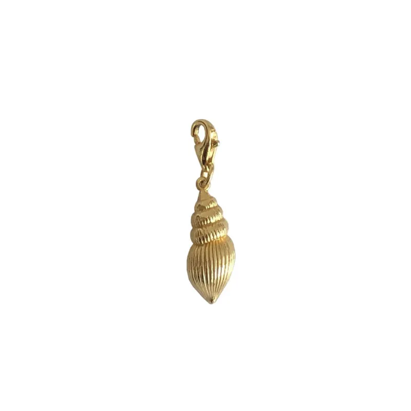 Konkylie vedhæng - #LinkyCharm DeepSea - 18 karat forgyldt sterling sølv sold by Dropps by Szhirley
