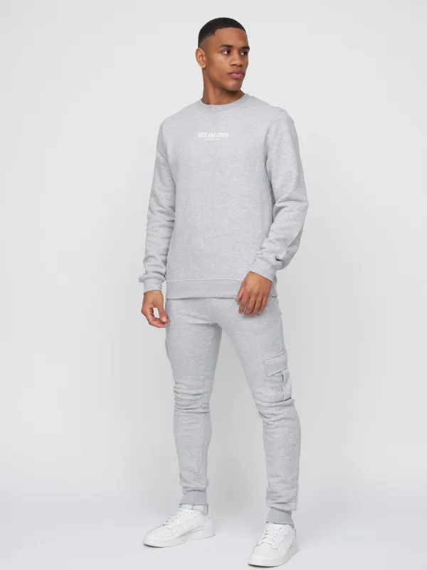 Melbray Crew Sweat & Jogger Set Grey Marl sold by Duck and Cover