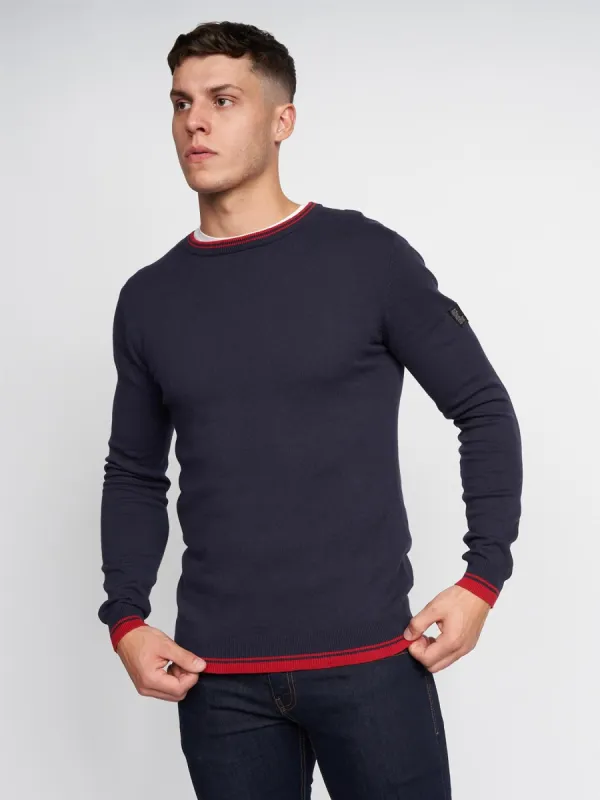 Papline Knit Navy sold by Duck and Cover