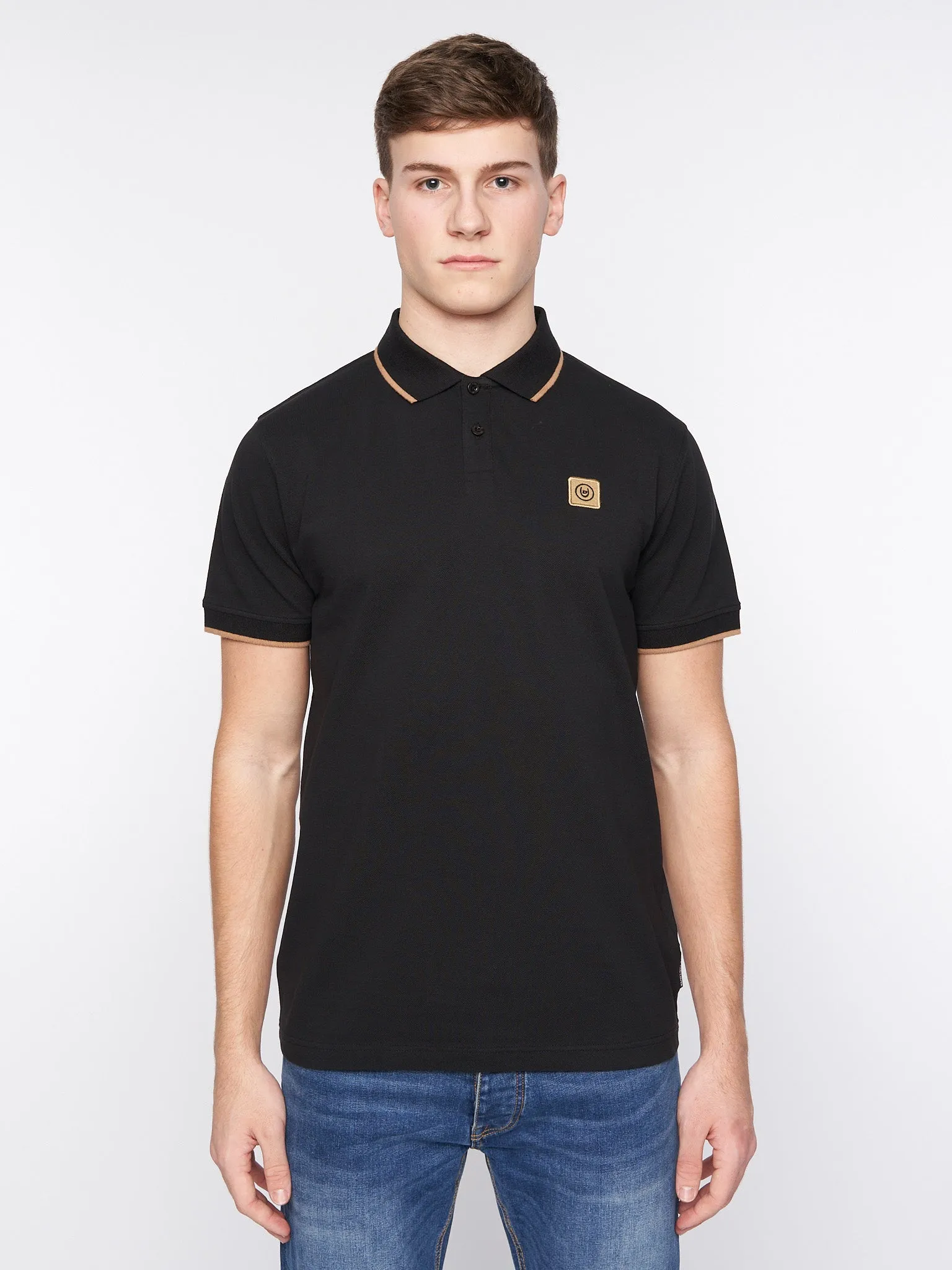 Wilkins Polo Black sold by Duck and Cover