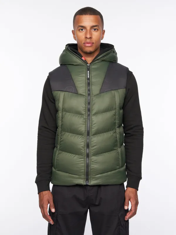 Raymax Gilet Dark Olive sold by Duck and Cover