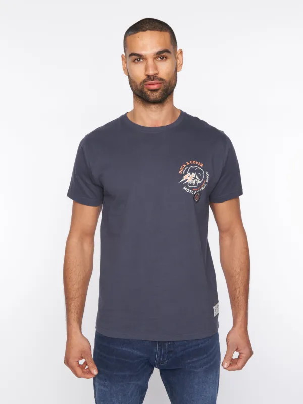 Blevins T-Shirt Navy sold by Duck and Cover
