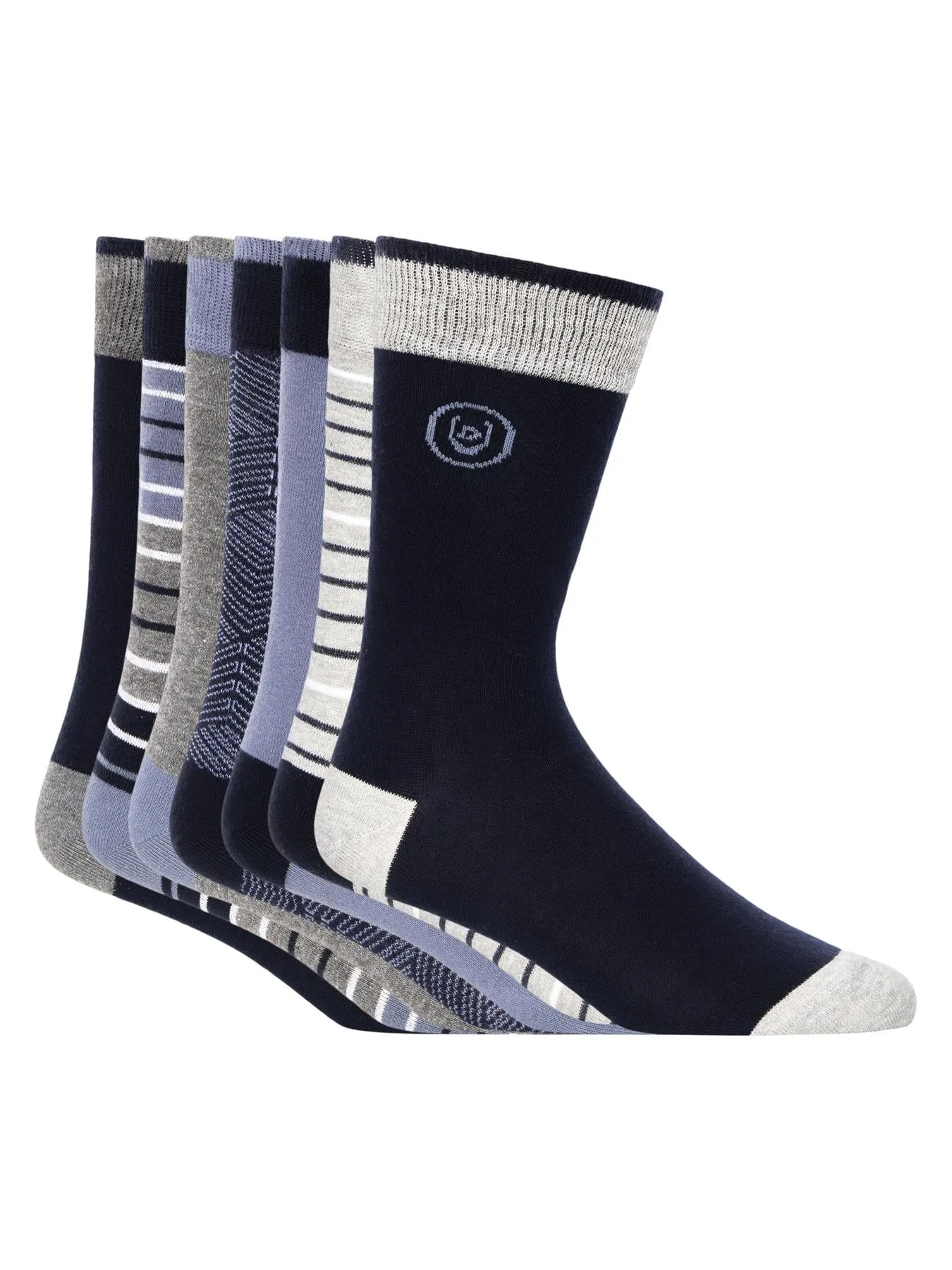 Bellion Blue Socks 7pk Assorted sold by Duck and Cover