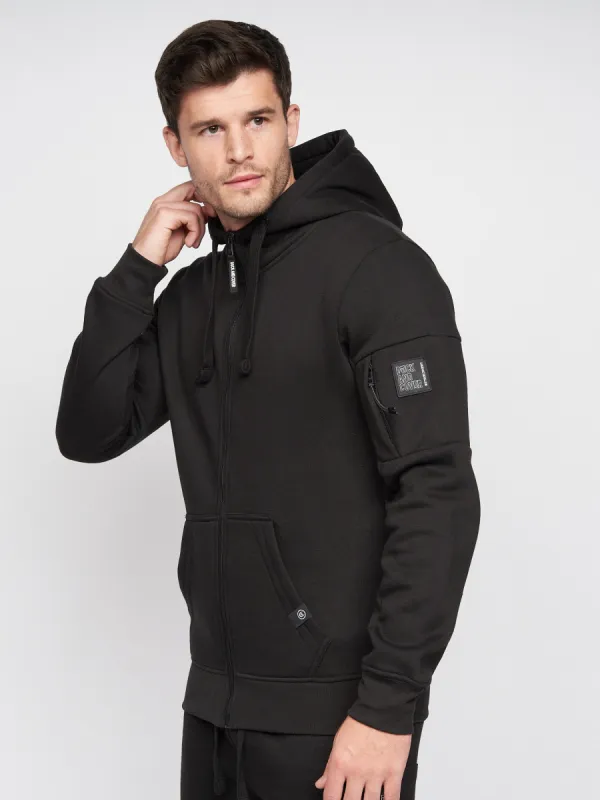 Milgate Zip Thru Hoodie Black sold by Duck and Cover