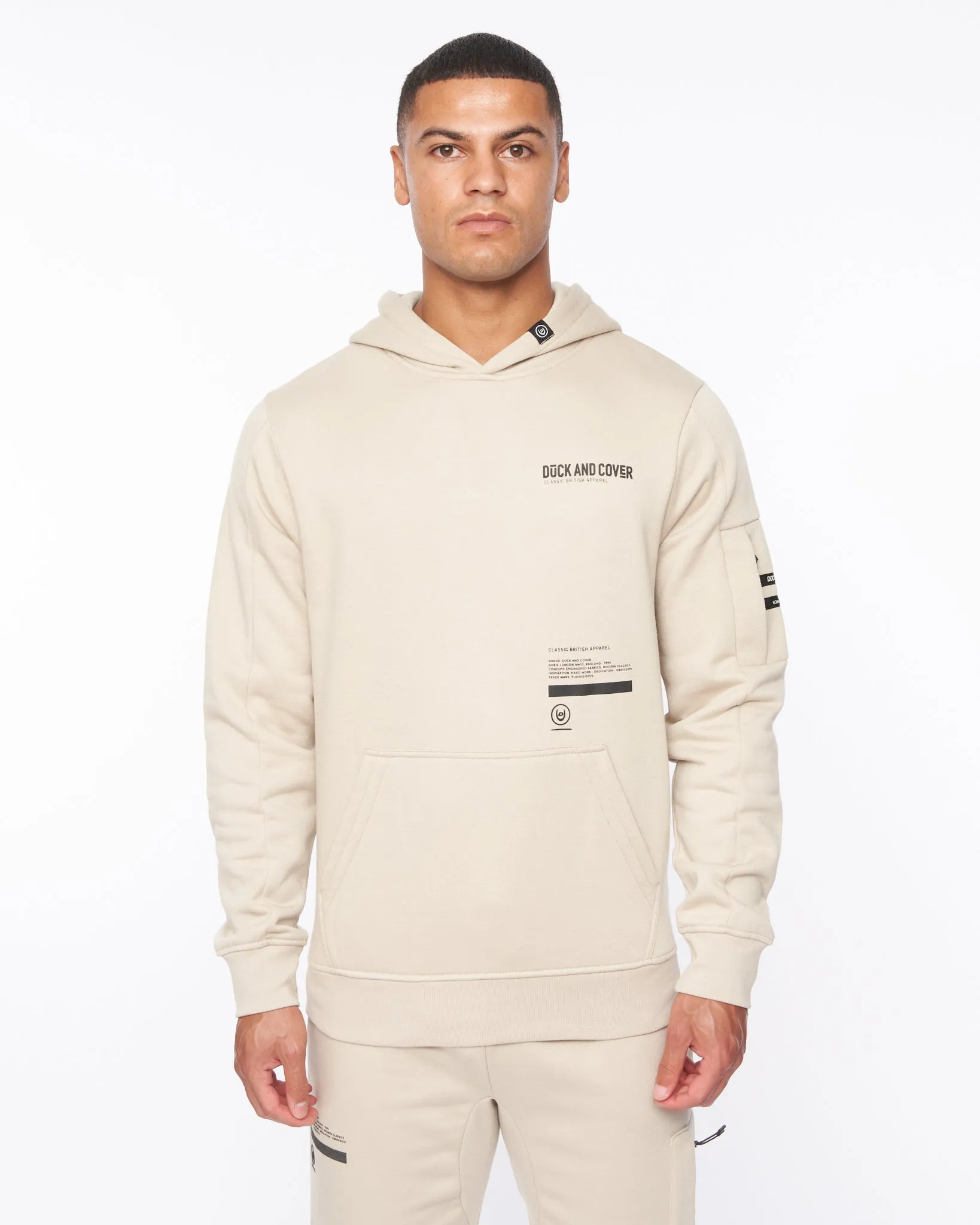 Heningys Hoodie Greige sold by Duck and Cover