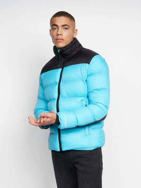 Synflax Puffer Jacket Turquoise sold by Duck and Cover