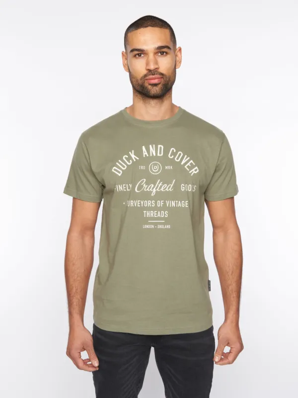 Kacper T-Shirt Khaki Green sold by Duck and Cover