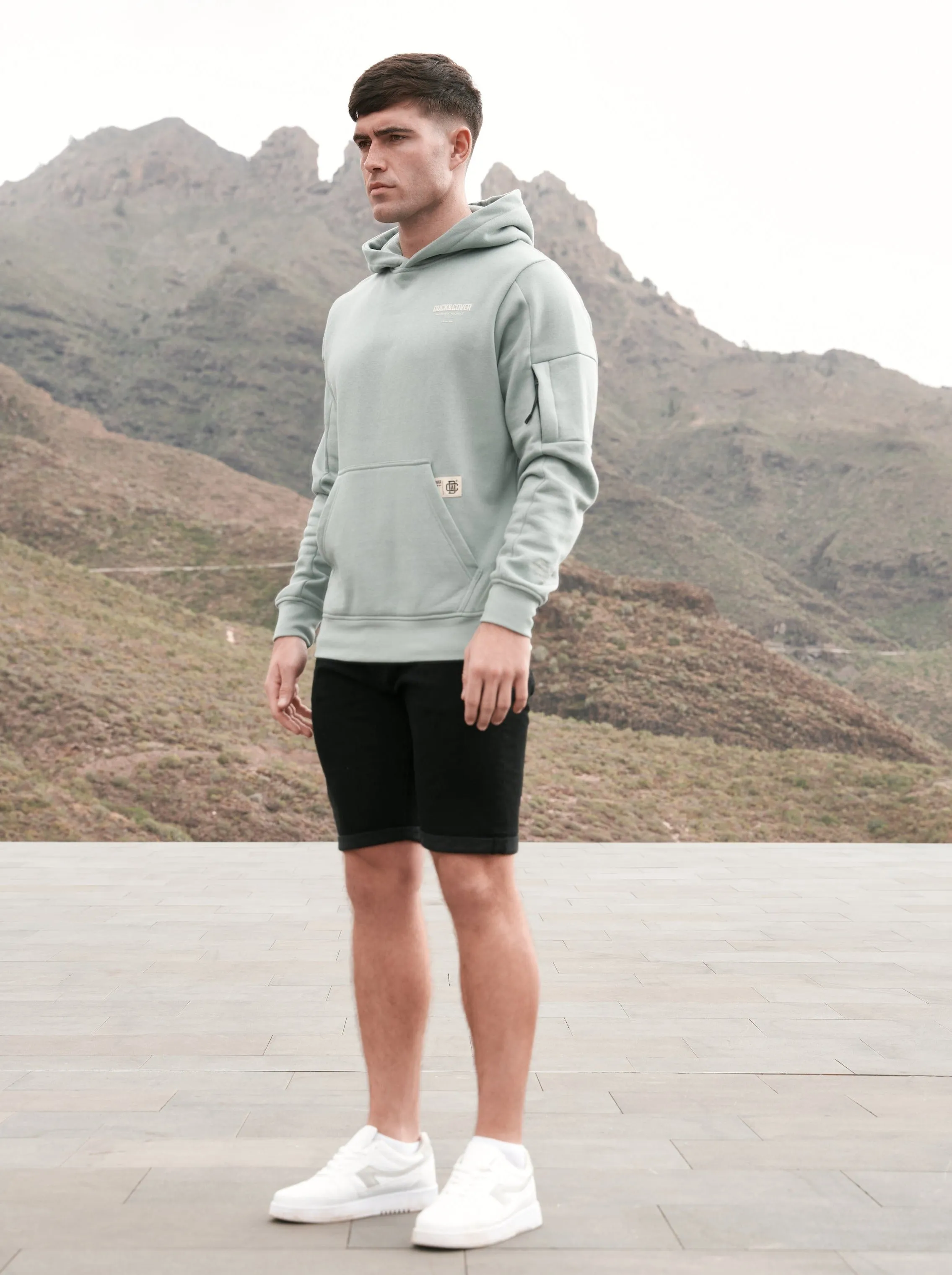 Lewys Hoodie Sage sold by Duck and Cover