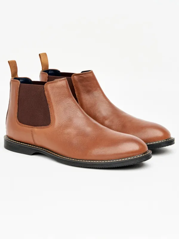 Maxwall Leather Chelsea Boot Tan made by Duck and Cover
