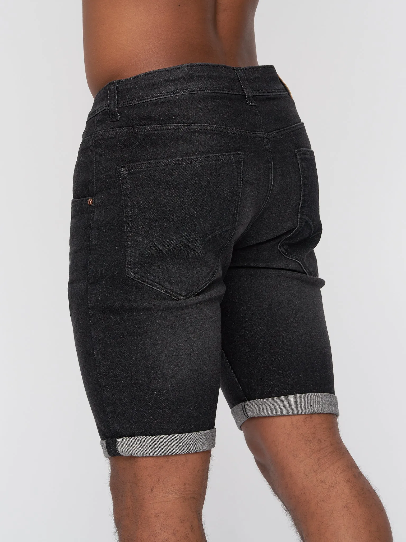 Mustone Denim Shorts Black Wash sold by Duck and Cover product image thumbnail 4