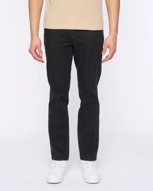 Hydras Straight Leg Jeans Black made by Duck and Cover