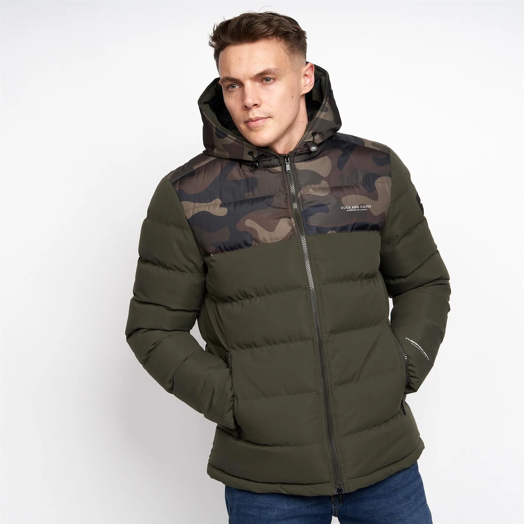 Blenfield Quilted Jacket Forest Camo sold by Duck and Cover