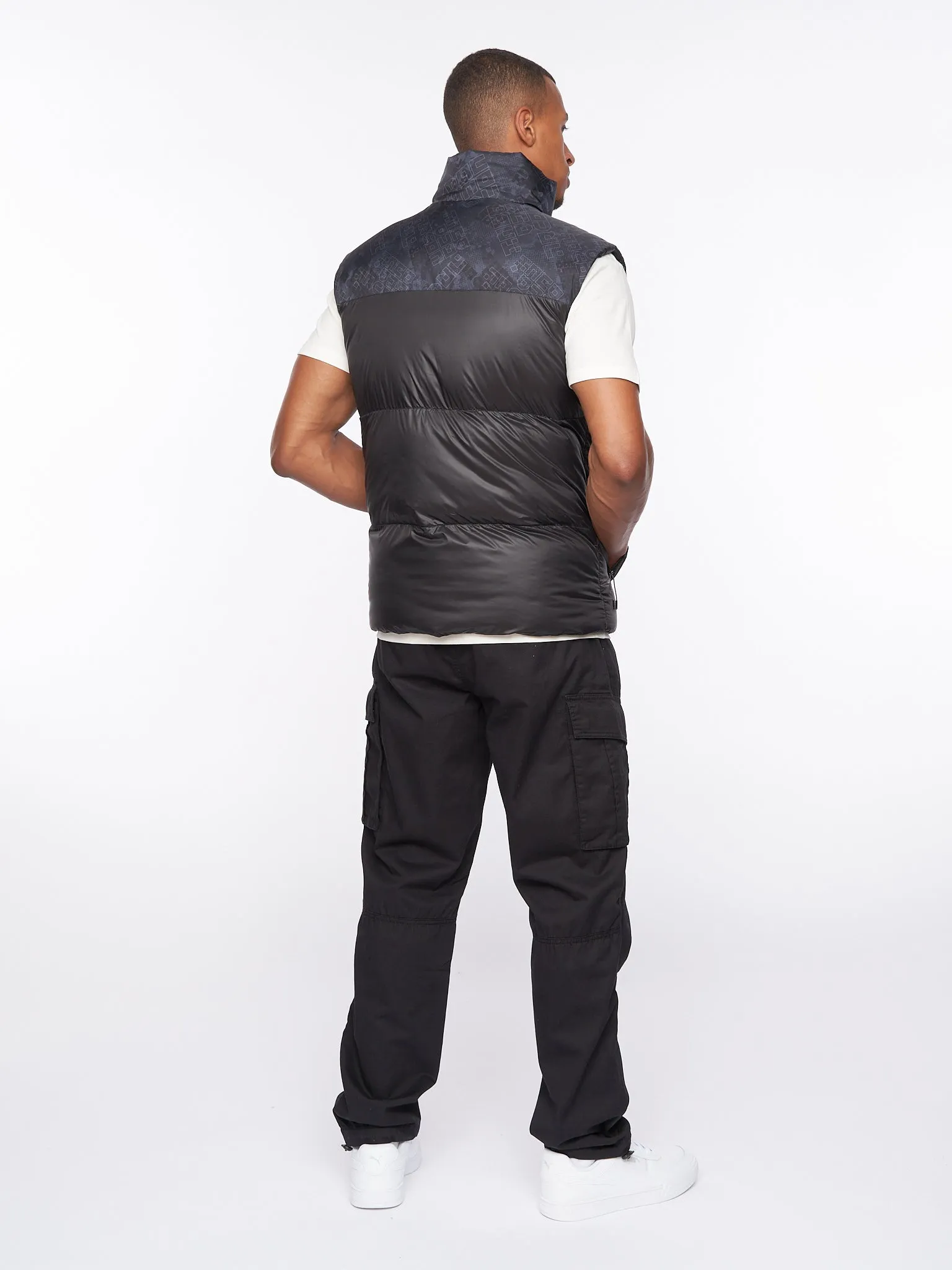 Romain Padded Gilet Black Camo sold by Duck and Cover product image thumbnail 4