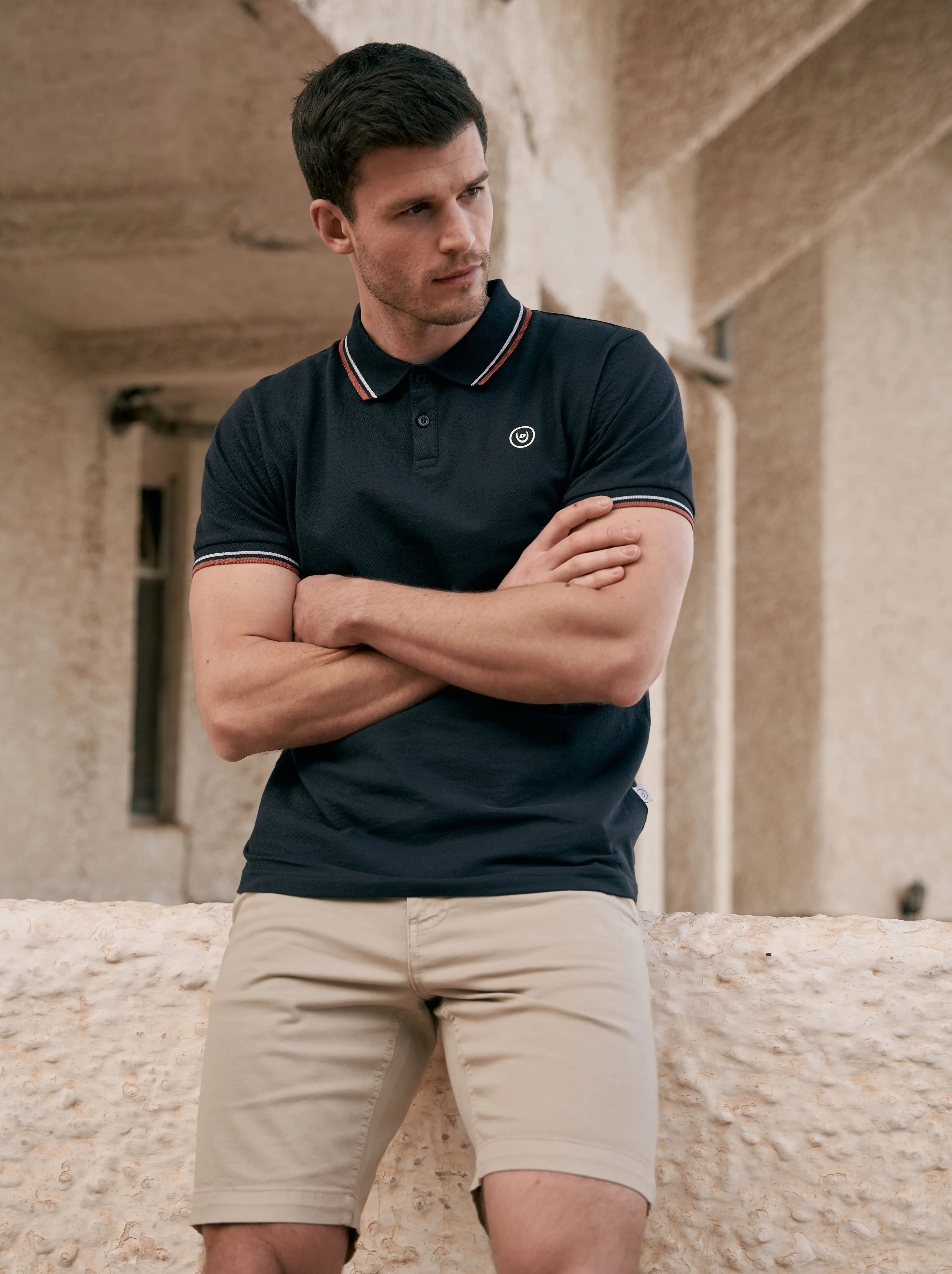 Hendamore Polo Navy sold by Duck and Cover