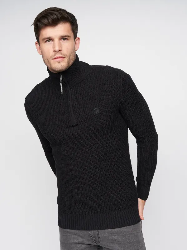 Firegards 1/4 Zip Knit Black sold by Duck and Cover