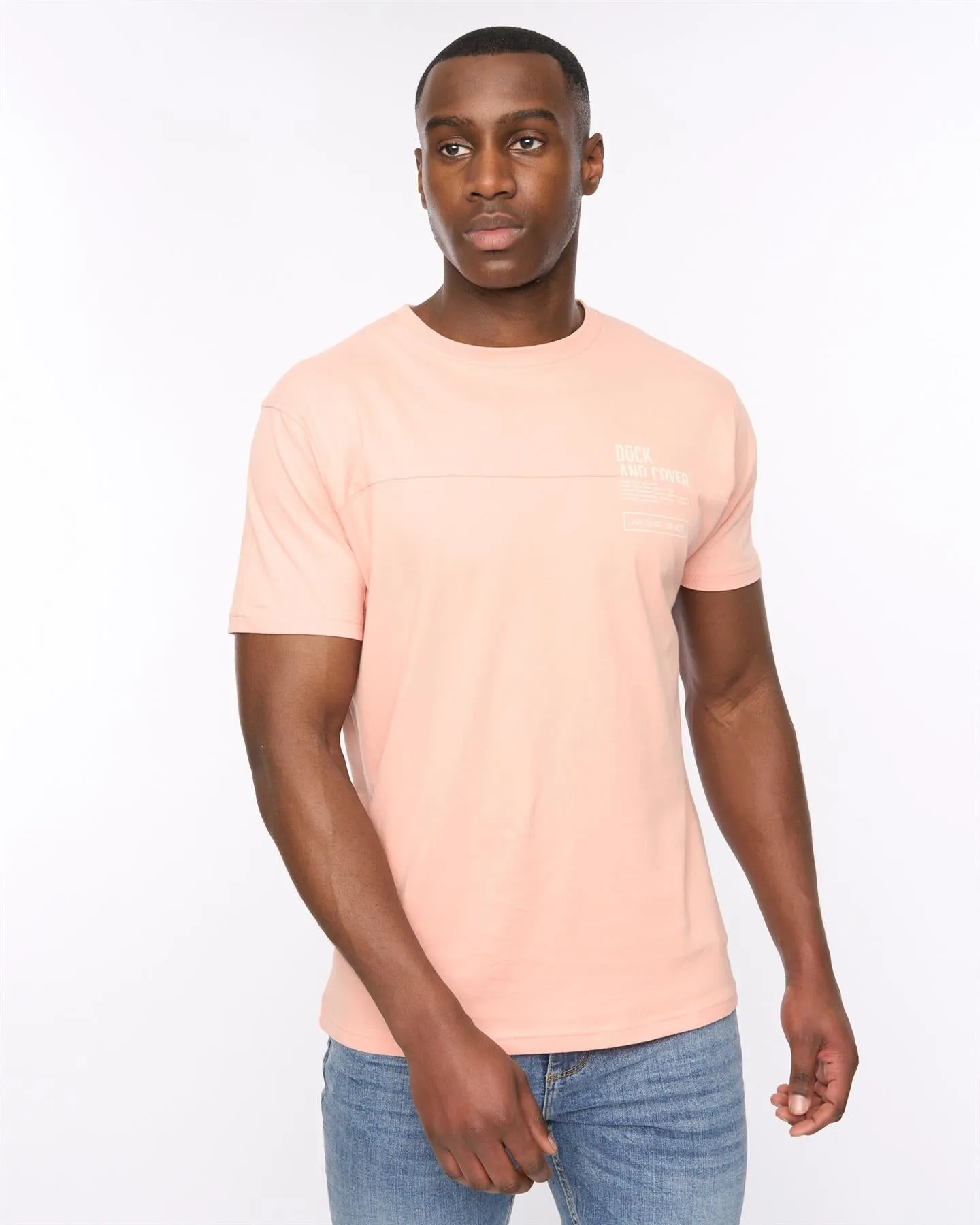 Seamtext T-Shirt Coral sold by Duck and Cover product image thumbnail 3