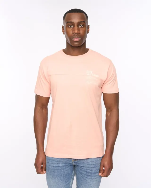 Seamtext T-Shirt Coral sold by Duck and Cover