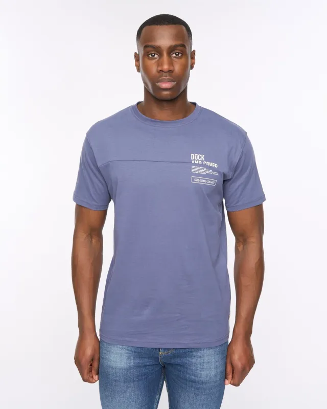 Seamtext T-Shirt Navy sold by Duck and Cover