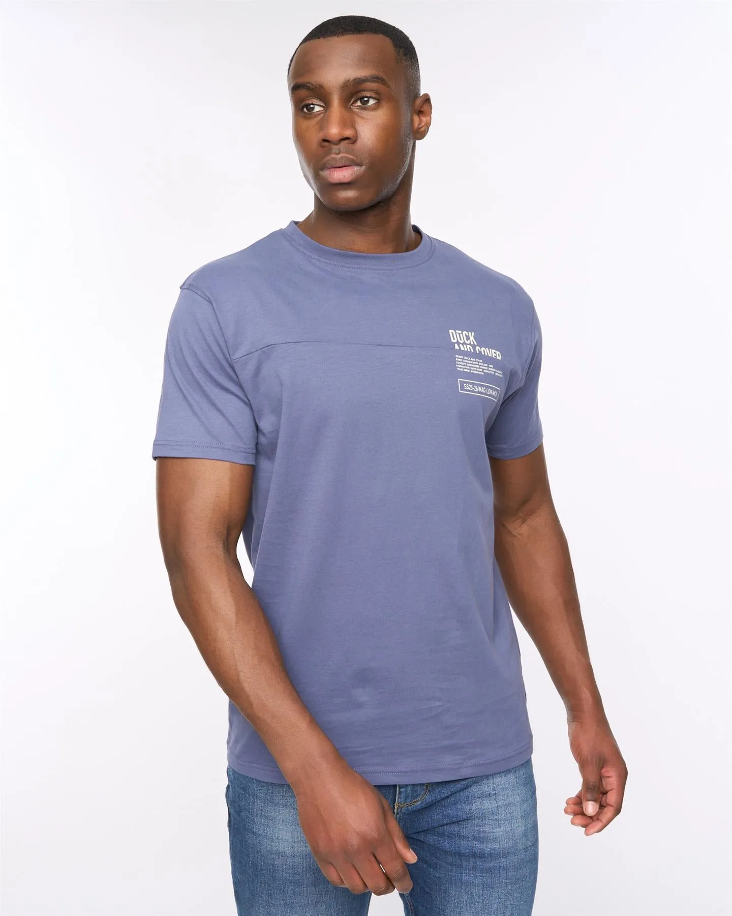 Seamtext T-Shirt Navy sold by Duck and Cover product image thumbnail 3