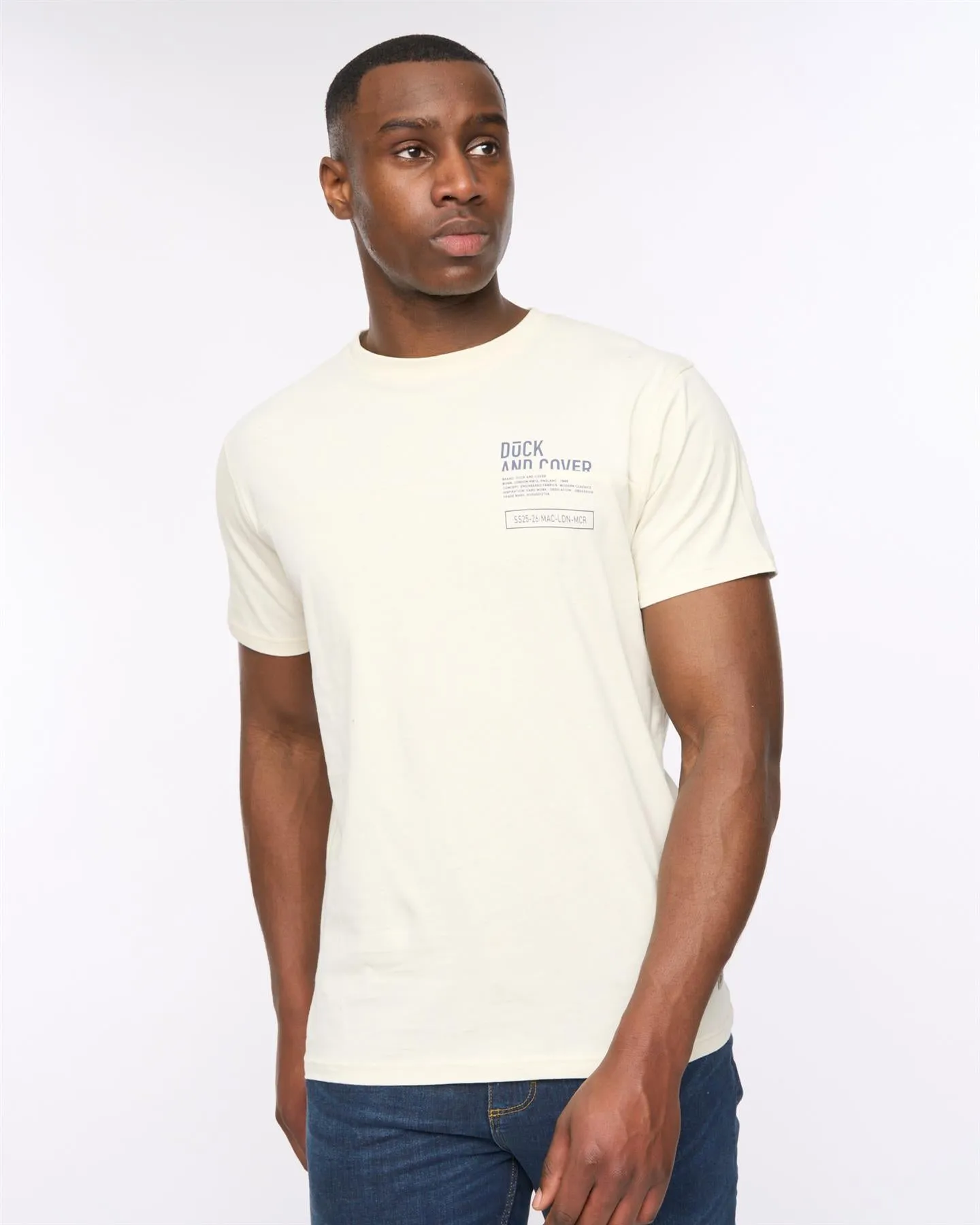 Seamtext T-Shirt Off White sold by Duck and Cover product image thumbnail 3