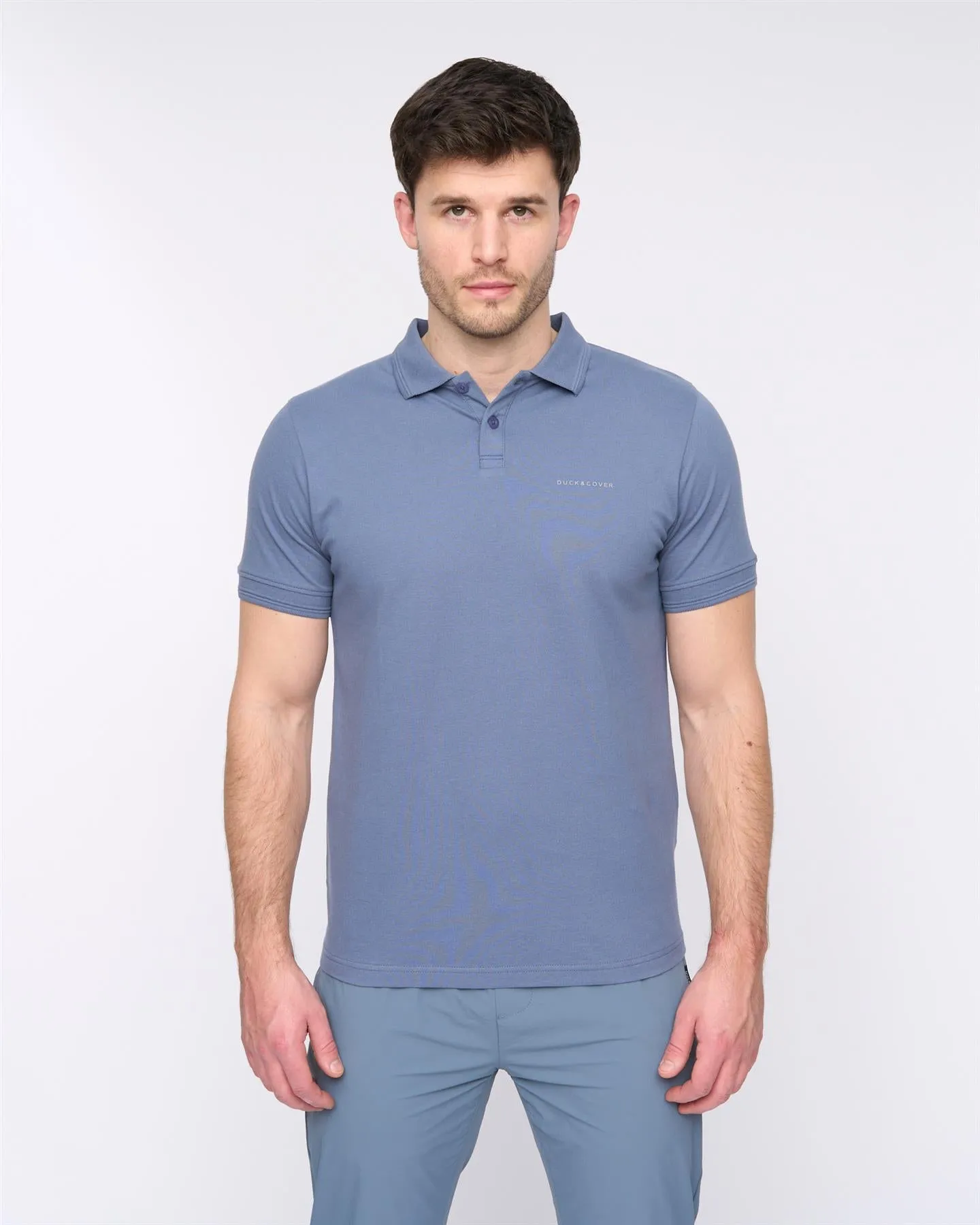 Limatar Polo Light Denim sold by Duck and Cover