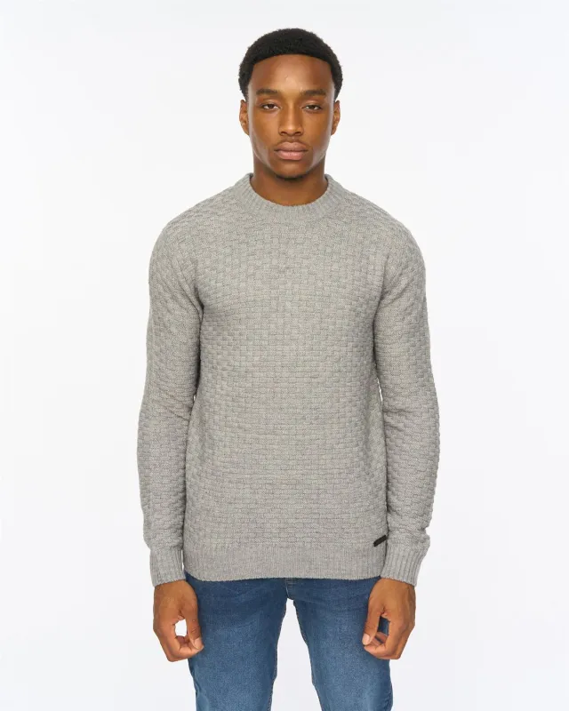 Matera Textured Knit Grey Marl sold by Duck and Cover