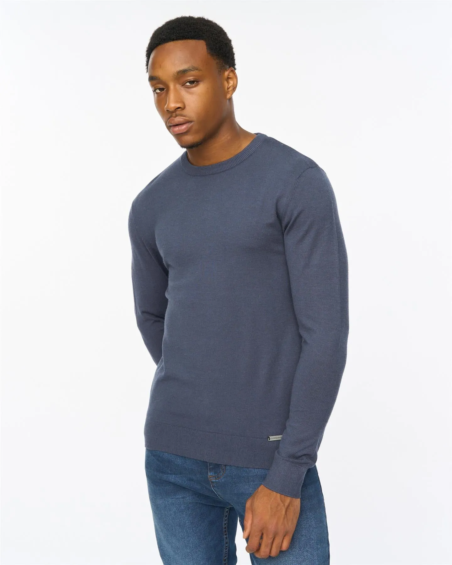 Consenza Crew Knit Navy sold by Duck and Cover product image thumbnail 4