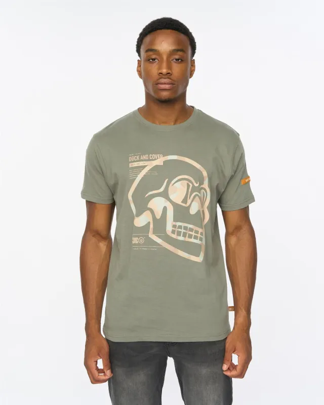Skullmatic T-Shirt Dark Olive sold by Duck and Cover