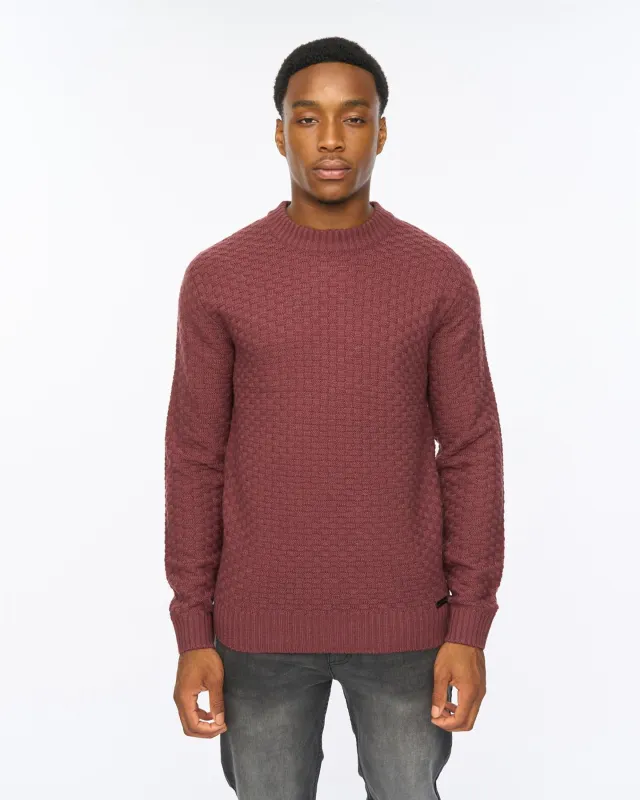 Matera Textured Knit Raisin sold by Duck and Cover