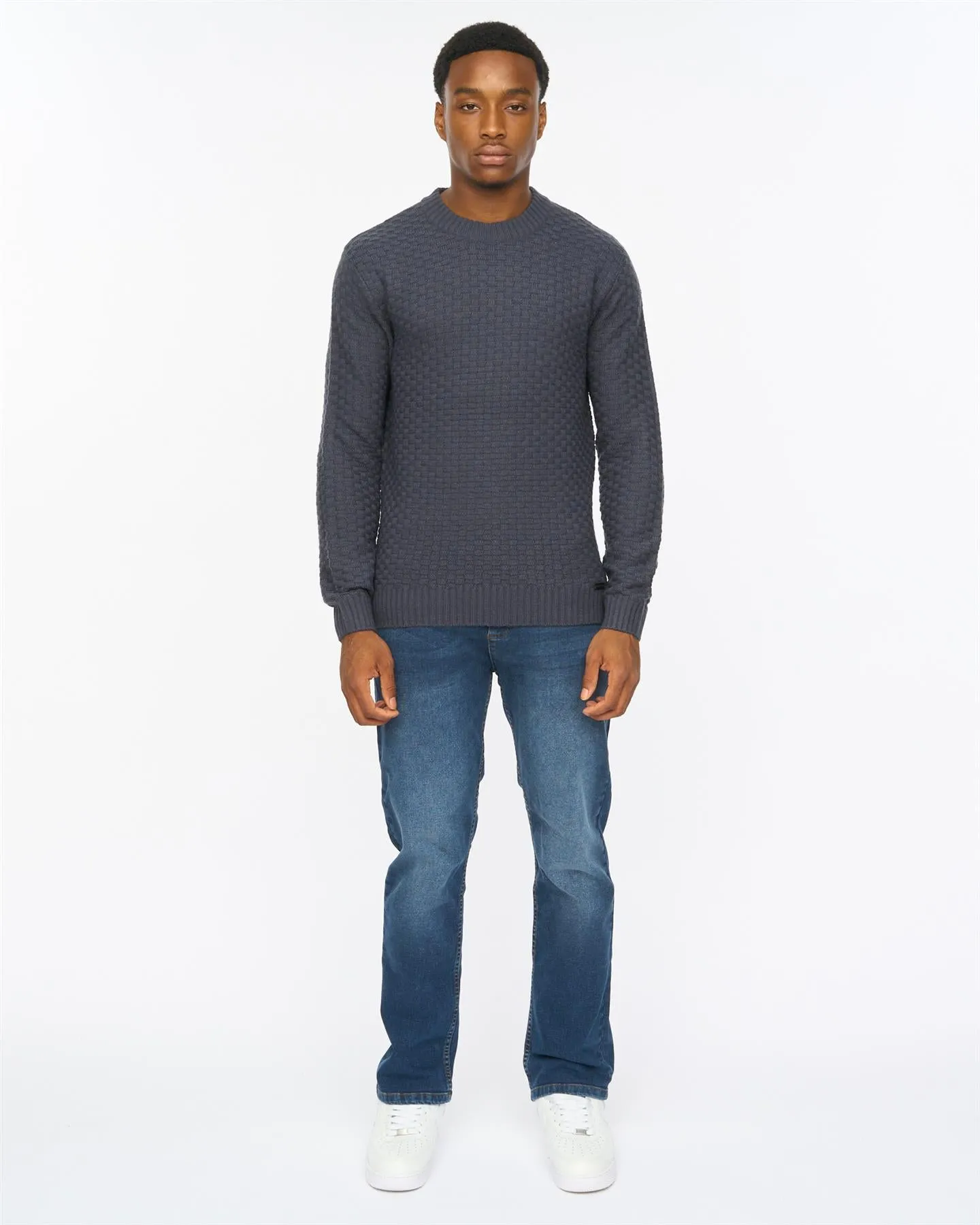Matera Textured Knit Navy sold by Duck and Cover product image thumbnail 3