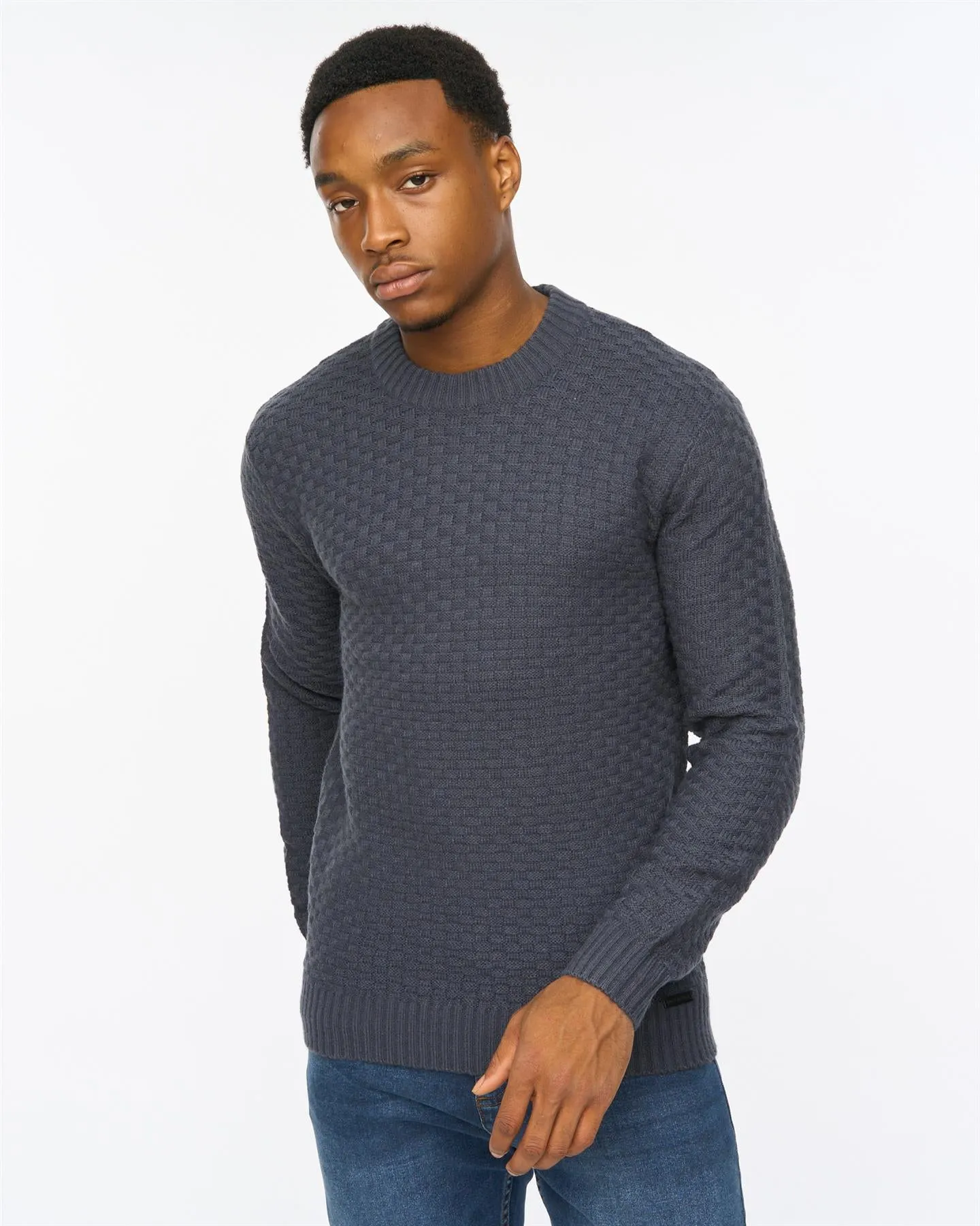 Matera Textured Knit Navy sold by Duck and Cover product image thumbnail 4