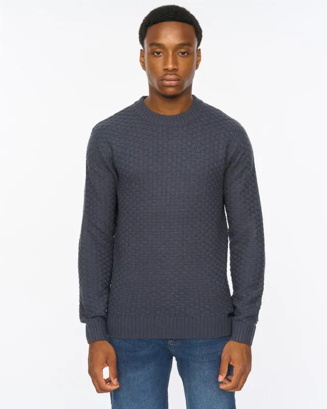 Matera Textured Knit Navy sold by Duck and Cover