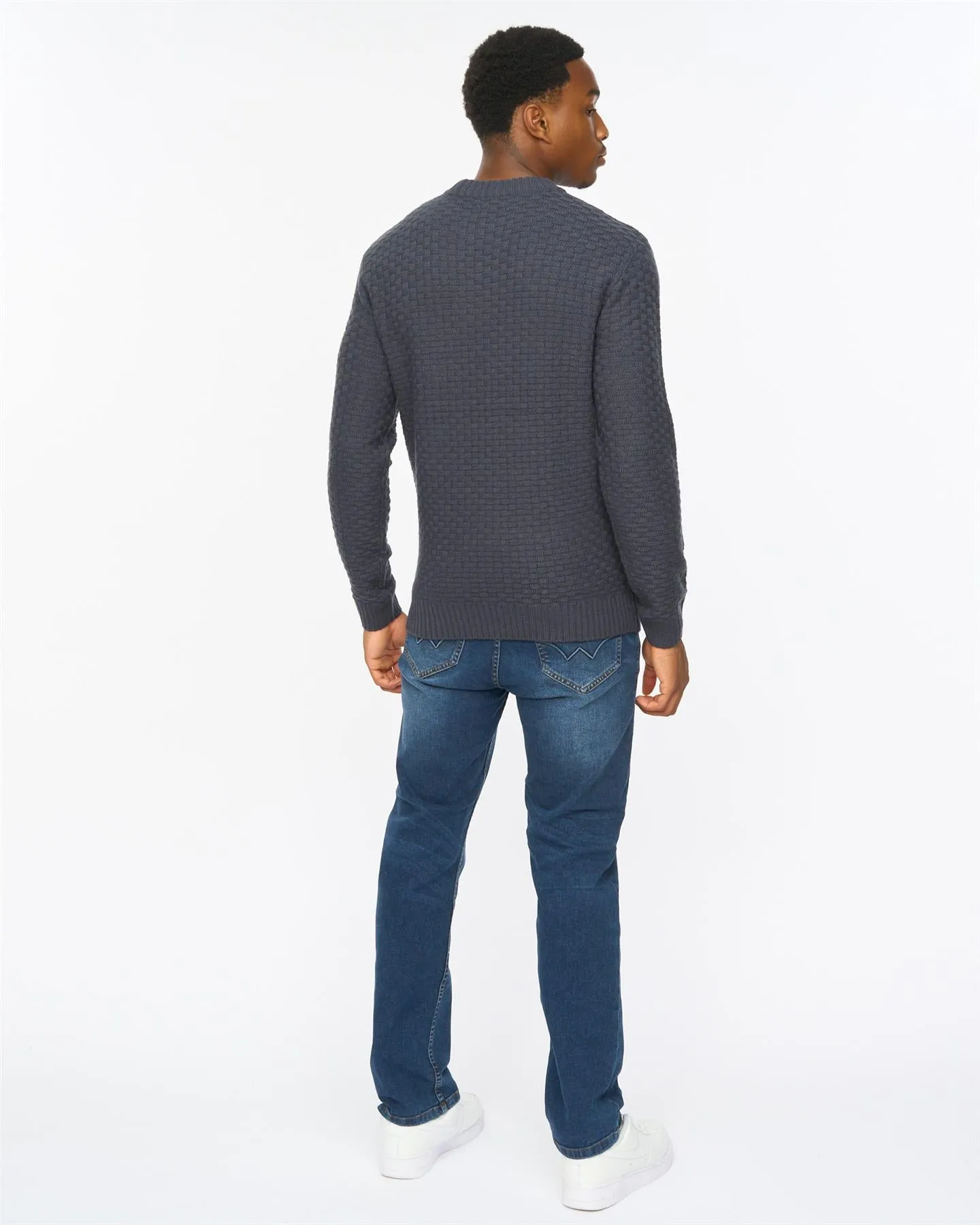 Matera Textured Knit Navy sold by Duck and Cover product image thumbnail 5